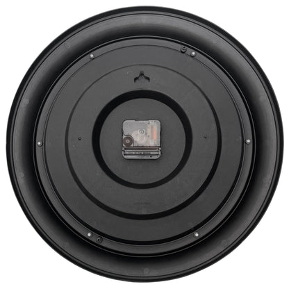 NeXtime Chopin wall clock, 40cm, black and grey plastic design with silent movement, shown from the back.