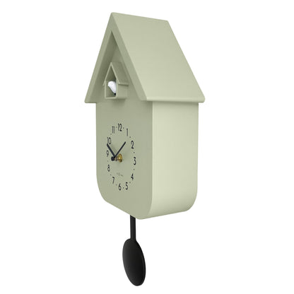 NeXtime Twitter wall clock with pendulum, measuring 21.5x41.5x8.5cm, featuring a modern cuckoo clock design.