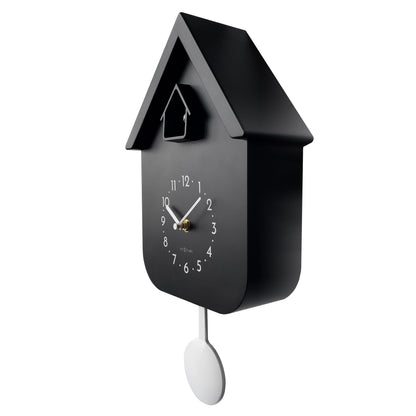 NeXtime Twitter wall clock with pendulum, 21.5x41.5x8.5cm, featuring a cuckoo design, shown from the right side.