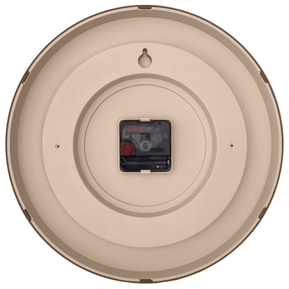 NeXtime Oslo wall clock, 30cm dark and light brown plastic finish, showing the back side with clock mechanism.