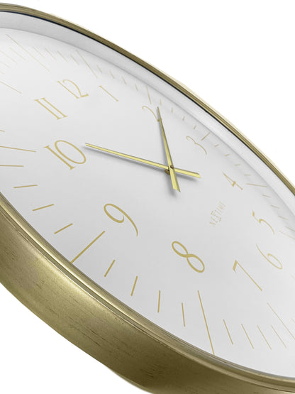 Wall clock 77cm-Black/White-Plastic-NeXtime 'Galaxy Large'