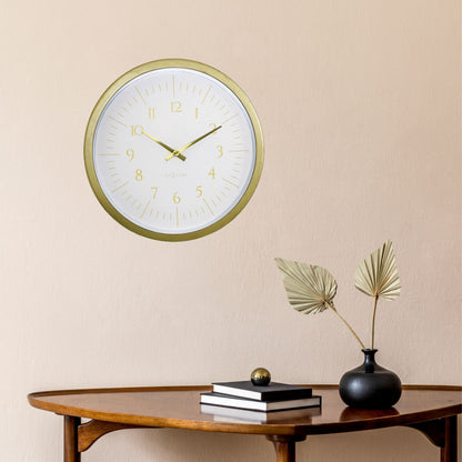 Black and white NeXtime Galaxy wall clock, 40cm plastic clock featuring a modern celestial design.