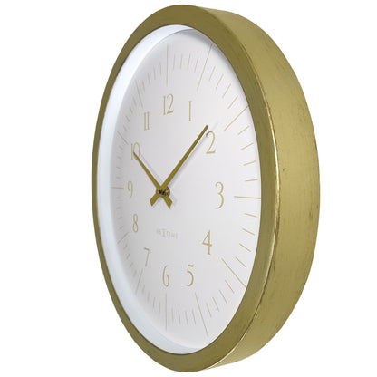 NeXtime Galaxy wall clock with black and white plastic design, 40cm diameter, showing a modern aesthetic on a white background.