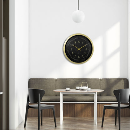 NeXtime Galaxy wall clock, 40cm diameter, black and white plastic design, modern space-inspired decor piece