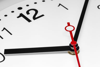 NeXtime Double wall clock in white and black with aluminium frame, 32.3x28x10cm, featuring a silent mechanism.