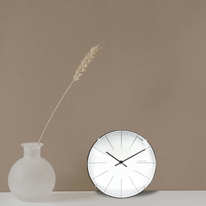 Wall clock/ Table clock-  20 cm- Glass - Dome Shaped Glass- 'Big Stripe Mini Dome'