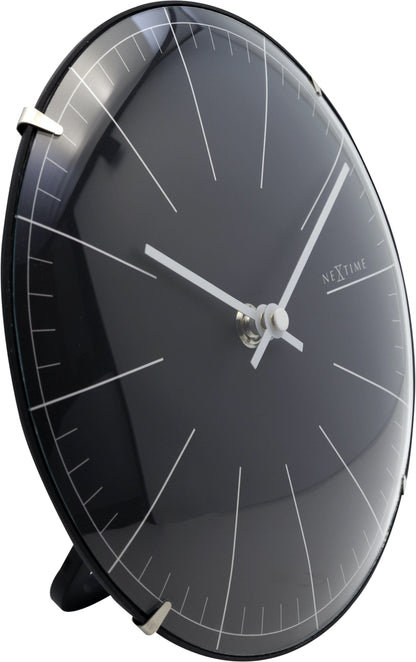 Wall clock/ Table clock-  20 cm- Glass - Dome Shaped Glass- 'Big Stripe Mini Dome'