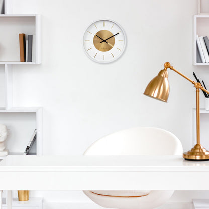 NeXtime Retro II wall clock, 25cm metal design, silent movement with a vintage-inspired style, suitable for modern interiors.