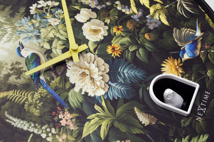 NeXtime Vanity Cuckoo wall clock, 30cm diameter, black plastic with cuckoo bird detail on a modern design.