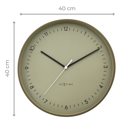 Wall clock 40cm-Silent-Metal-NeXtime 'Berlin L'