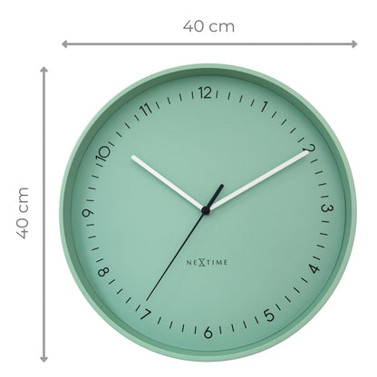 Wall clock 40cm-Silent-Metal-NeXtime 'Berlin L'