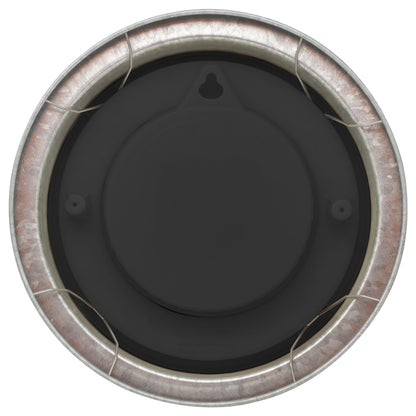 Weatherproof Outdoor Wall Clock - 22cm - Metal - Galvanized  Poppy