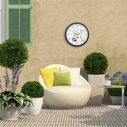 Weatherproof outdoor garden clock by NeXtime Clocks, 30.5 cm Prunus model, with a stylish design and weather-resistant features.