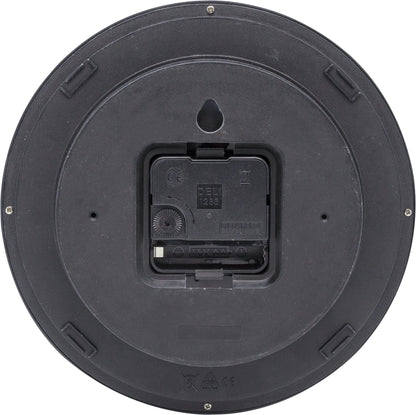 NeXtime Clocks Easy Small 20cm plastic wall clock with back view, showcasing its simple design and compact size.