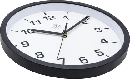 Close-up of a 20cm plastic wall clock from NeXtime Clocks, featuring a sleek and minimalist design.