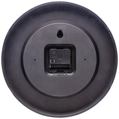 NeXtime Clocks wall clock, 30cm plastic Alpaca design, showing the back of the clock with battery compartment and branding