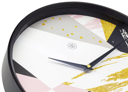 NeXtime Clocks wall clock, 30 cm plastic frame, white dial with black numerals, sleek and modern design.