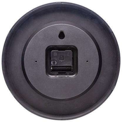 NeXtime Clocks 30cm green plastic wall clock with silent mechanism and chalkboard surface, ideal for modern home decor.