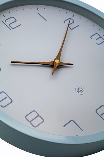 NeXtime Clocks eco-friendly 30cm silent wall clock with paper and bioplastic design, detailed close-up image.