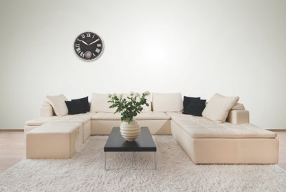 NeXtime Clocks Romana wall clock with glass face, 43x4.2 cm, featuring a stylish design for modern interior decor.