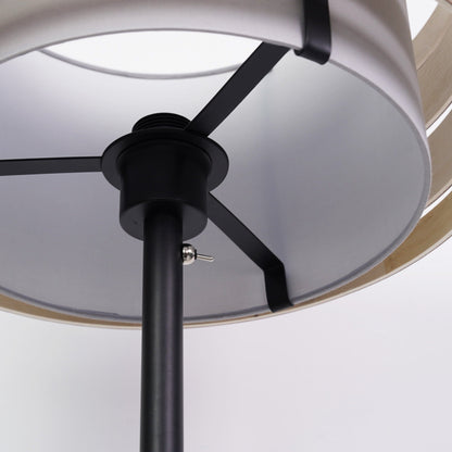 Zwarte metalen tafellampstand met E27-fitting, 35x20cm, geschikt voor universele verlichting, van NeXtime Clocks.