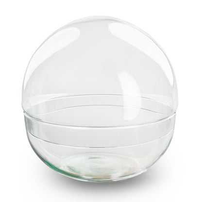 Glass Dome XL terrarium bottle by Florazo NL showcasing a clear, rounded glass globe perfect for DIY miniature ecosystems.