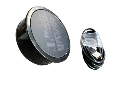 Rechargeable NeXtime Lumi solar-powered USB-C light unit with integrated lighting source, ideal for eco-friendly illumination.